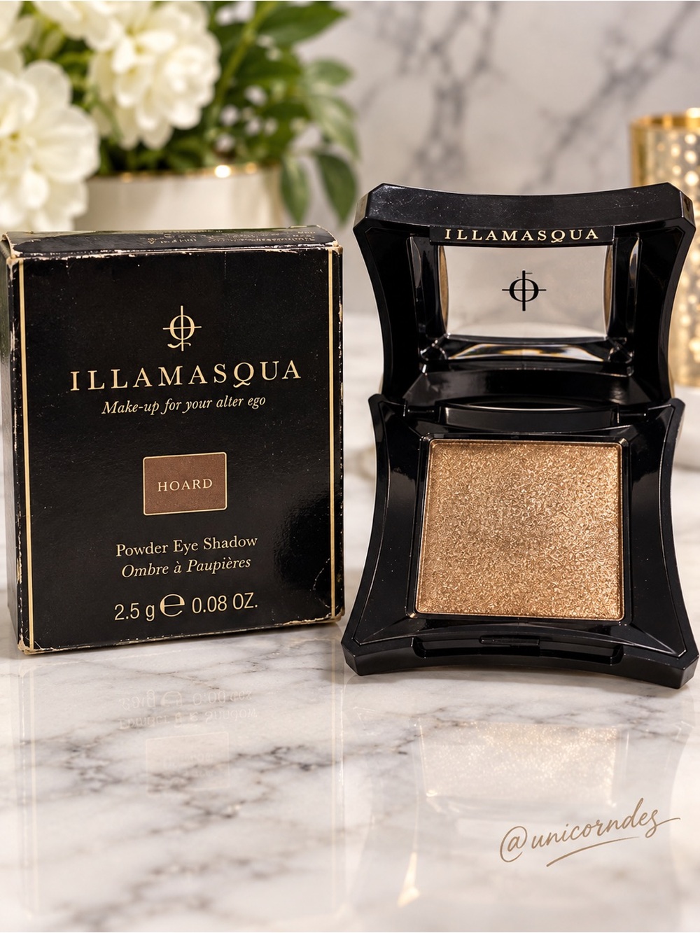 Illamasqua Hoard Powder Eye Shadow Metallic Gold Bronze HTF Full Size 2.5g